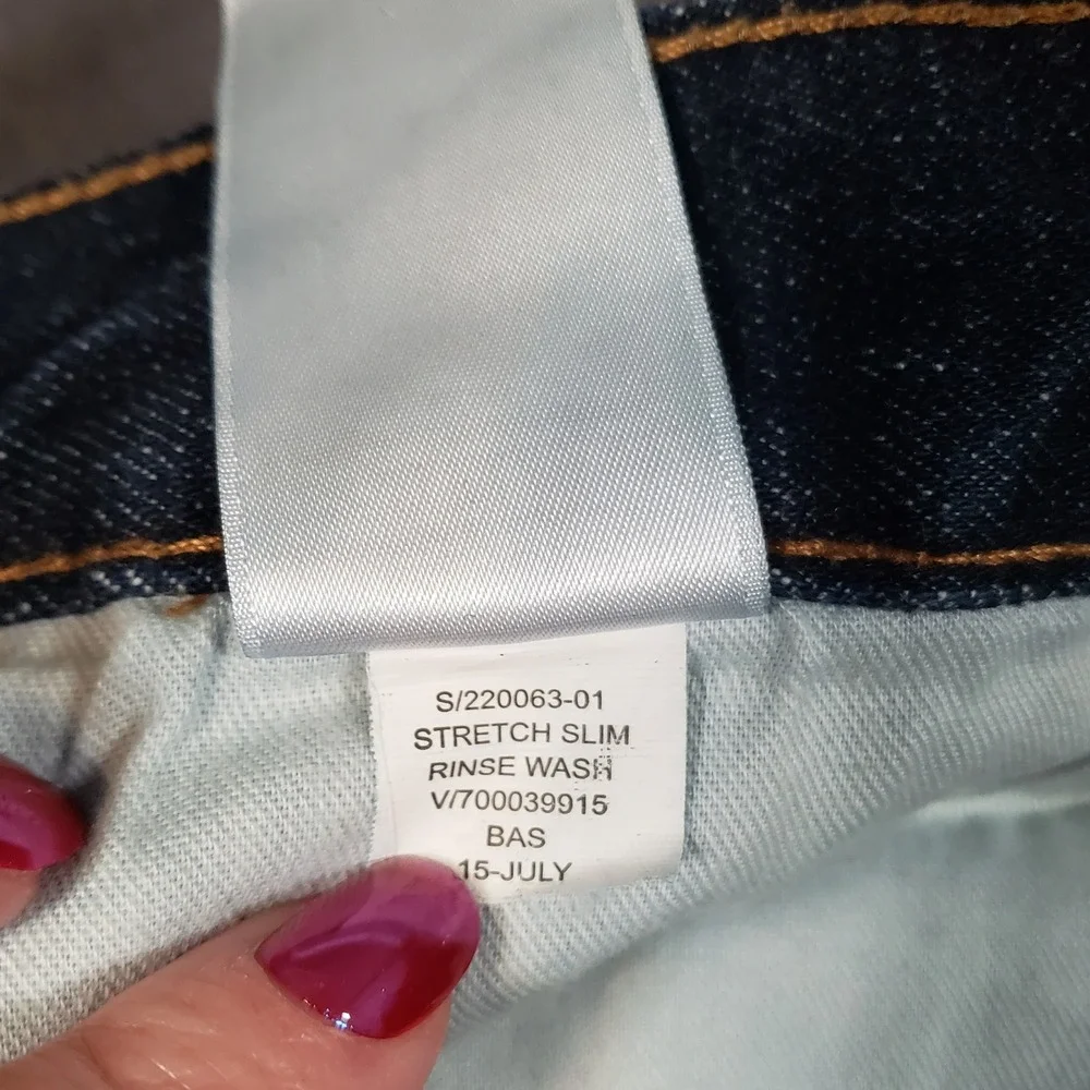 Old Navy Slim Jeans Mens 36x30‎ Blue Rinse Wash Built-In Flex Stretch Tough